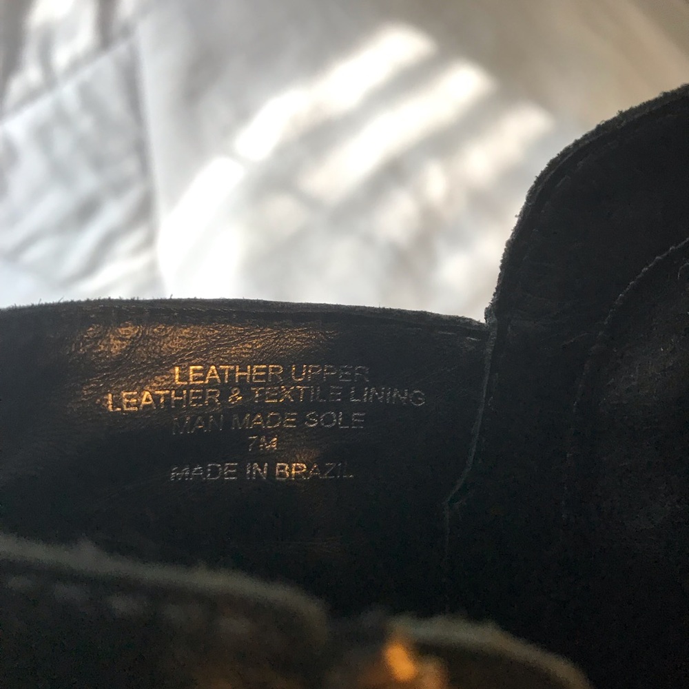 M4D3 European black leather booties - Picture 4 of 5